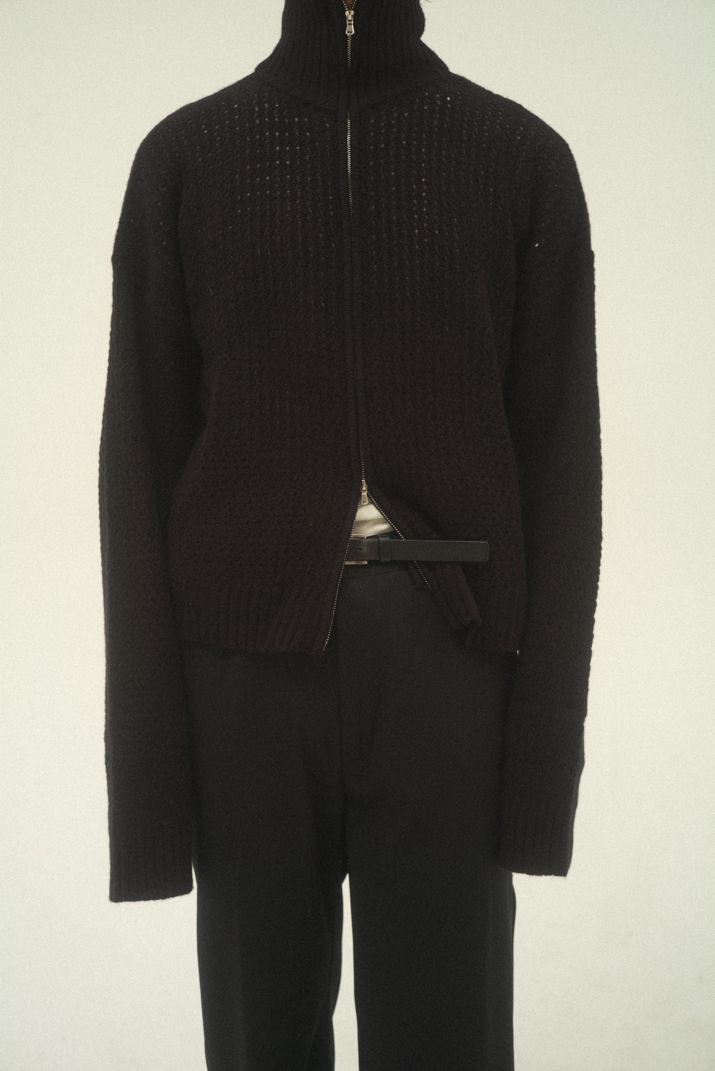 JACKIE knit full zip in black